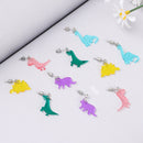 Gift Lovely Jewelry Acrylic  Earrings Little Dinosaur Stud Earrings Geometric