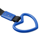 JDM Heart Train Bus Handle Hand Strap Car Rear Bumper Warning Loop (Blue)