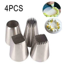 4X Square Round Large Icing Nozzle Pastry Tips Baking DIY 2021 Tool Kitchen D3G4