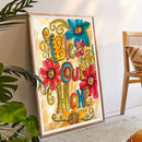 DIY Rhinestone Picture Full Diamond Kit 5D Bless Home Round Drill Painting Decor