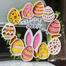Happy Easter Bunny Garland Home Outdoor Garden Door Decoration A5Z0 L1X2