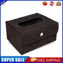 Car Tissue Box Waterproof Moisture-proof Folding Paper Towel Box (Brown)