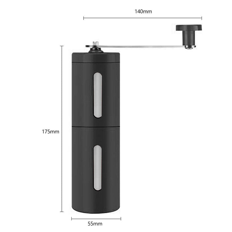 Mini Coffee Grinder Manual Coffee Bean Grind Spices Seed Mill (Black)