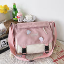 Harajuku Handbags for Women Pendant Casual Shoulder Bag Zipper Pocket for Travel