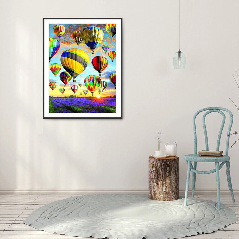 5D Diamond Painting Kit Hot Air Balloons Full Round Drill DIY Mosaic Crafts