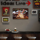 Car Sexy Lady Metal Plate Painting for Bar Pub Tin Plaques Wall Sign (A)