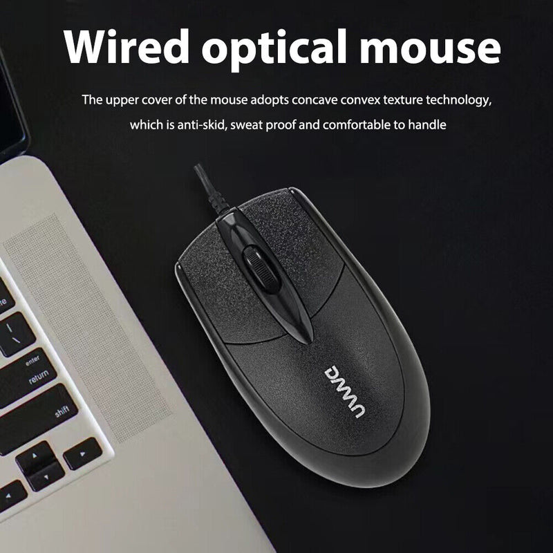 Optical USB Wired 1200dpi Business Office Ergonomic Mouse for Computer Laptop PC