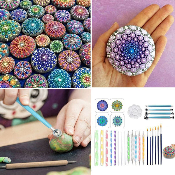 DIY Clay Sculpture Mandala Dotting Tool Ceramic Tool Art Pen Painting Rock