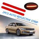2x Car Reflector Stickers Rearview Mirror Reflective Warning Tape (Red) Newly
