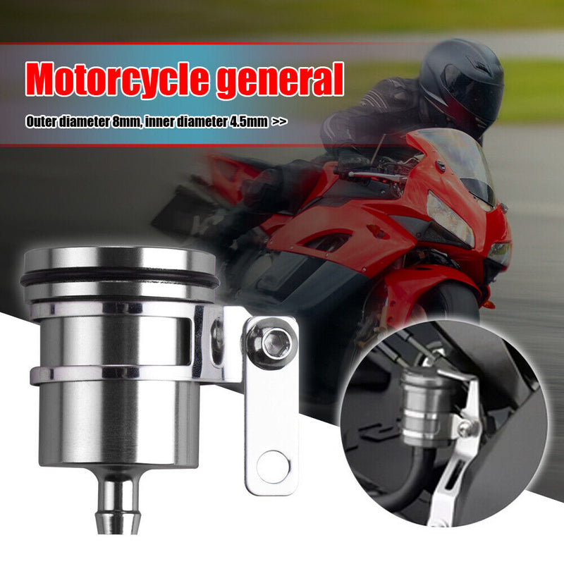 Universal Motorcycle Brake Fluid Reservoir Clutch Tank Oil Fluid Cup (Grey)