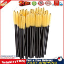 100Pcs Disposable Eyelash Brush Mascara Wands Applicator Spoolers (Yellow) Newly