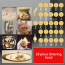 28pcs Wood Burning Kit with 26 English Letters Carving Pyrography Pen Tips Newly