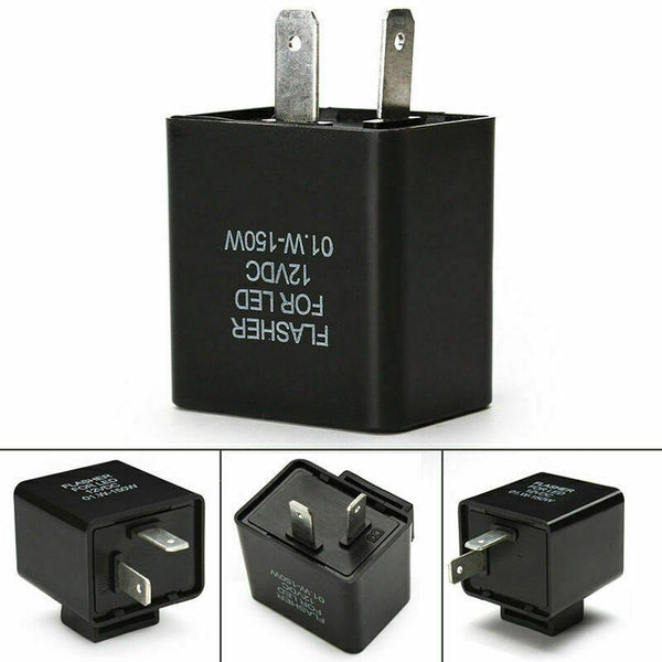 12V 2 Pin Speed Adjustable LED Flasher Relay Motorcycle Turn P0F0S1Z8 S1Z8 K1X2