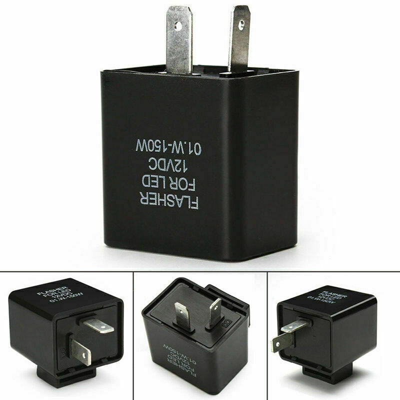 12V 2 Pin Speed Adjustable LED Flasher Relay Motorcycle Turn P0F0S1Z8 S1Z8 K1X2