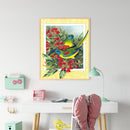 Flower Bird Oil Paint By Numbers Kit DIY Acrylic Painting Wall Art Picture Cr