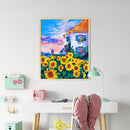 Flower Oil Paint By Numbers Kit DIY Home Decoration Gift Wall Art Picture C