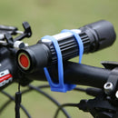 Silicone Strap Bike Torch Band Flashlight Clip Bicycle Light Holder (Blue)