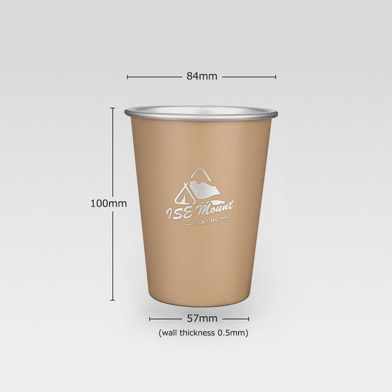 Stainless Steel Camping Cup Outdoor Travel Coffee Beer Mugs (Army Green)