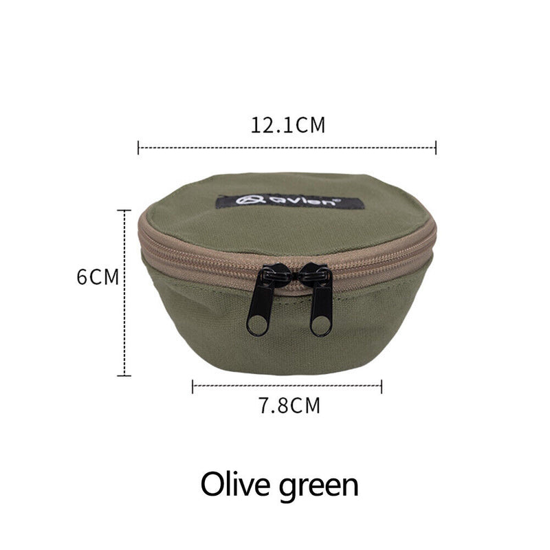 Qvien Camping Sierra Cup Bowl Storage Bag Canvas Tableware Travel Carrying Case