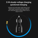 USB Phone Car Charger QC3.0 Dual USB Fast Charging Adapter for Mobile Tablet
