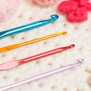22Pcs Aluminum Crochet Hook Needles Knitting Weaving Crafts Yarn Sewing Tools Str