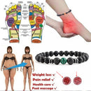 Simple Stone Beads Balance Bracelet Couple Bangle Health Care Jewelry (D) Newly
