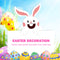 Fence Peeker - Easter Bunny Peeking Fence Signs for Patio Wall Holiday Craft