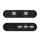 2 Ports HD KVM Switch HDMI-Compatible USB 4K HD Keyboard Mouse Splitter Switcher