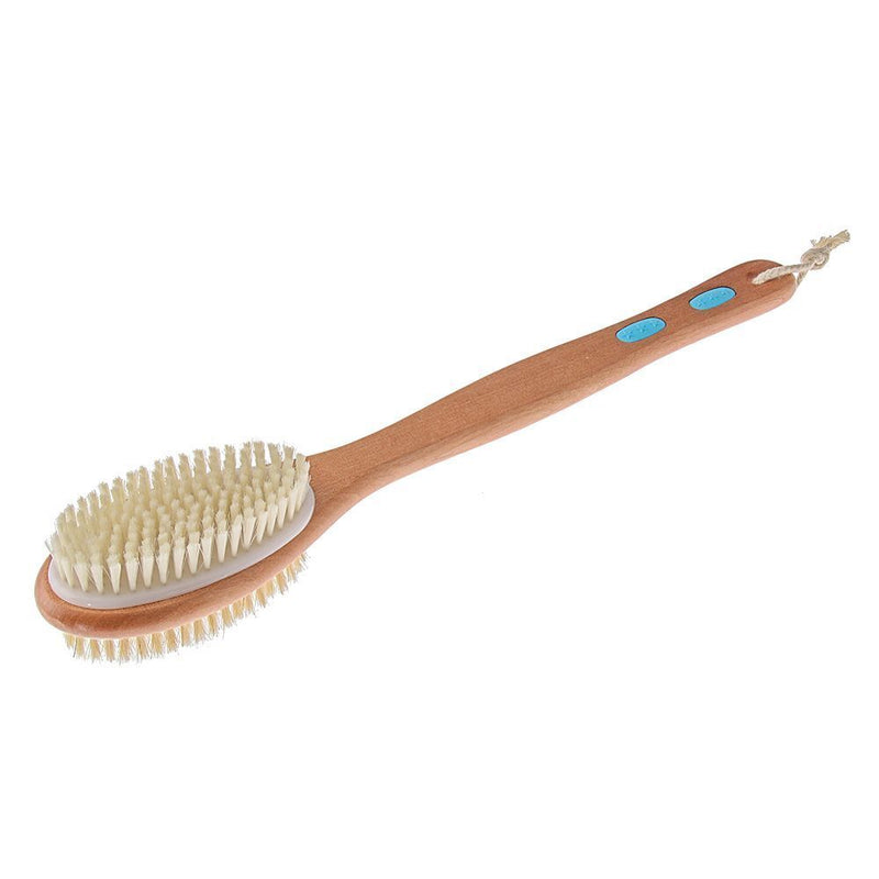 Double Side Head Bristle Bath Brush Shower Brush Body Exfoliating Cleaner