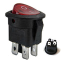 10PCS Round ON-OFF Red 4 Pin KCD1-105 Rocker Switch With Light Power Switch