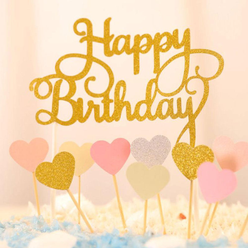 Kid Happy Birthday Cake Plugin Glitter Calligraphy hot Decor Home Bling G1A3
