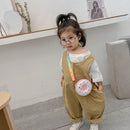 Children Cute Doughnut Crossbody Bag Candy Silicone Shoulder Pouch (Pink)
