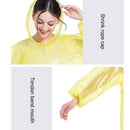 Emergency Rain Poncho Waterproof Coat Cape Disposable for Camping (Yellow) Newly