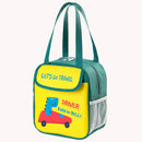 Cartoon Oxford Food Insulation Bag Multi-layer Zipper Bag (Green)