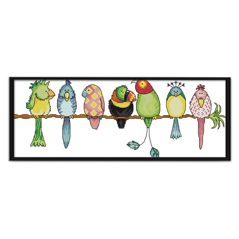 14CT Stamped Cross Stitch Kits DIY Happy Printed Needlework Decor (K765) Newly