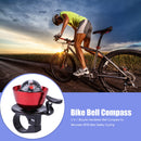 2 in 1 Bicycle Handlebar Bell Compass for MTB Bike Safety Cycling (Red) Newly