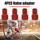 4pcs Presta to US American Bike Valve Adaptor Converter Aluminum Alloy Adapte