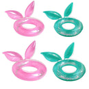Kids Swimming Ring Cute Rabbit Ears Modeling Reusable Thickening Ring (D)