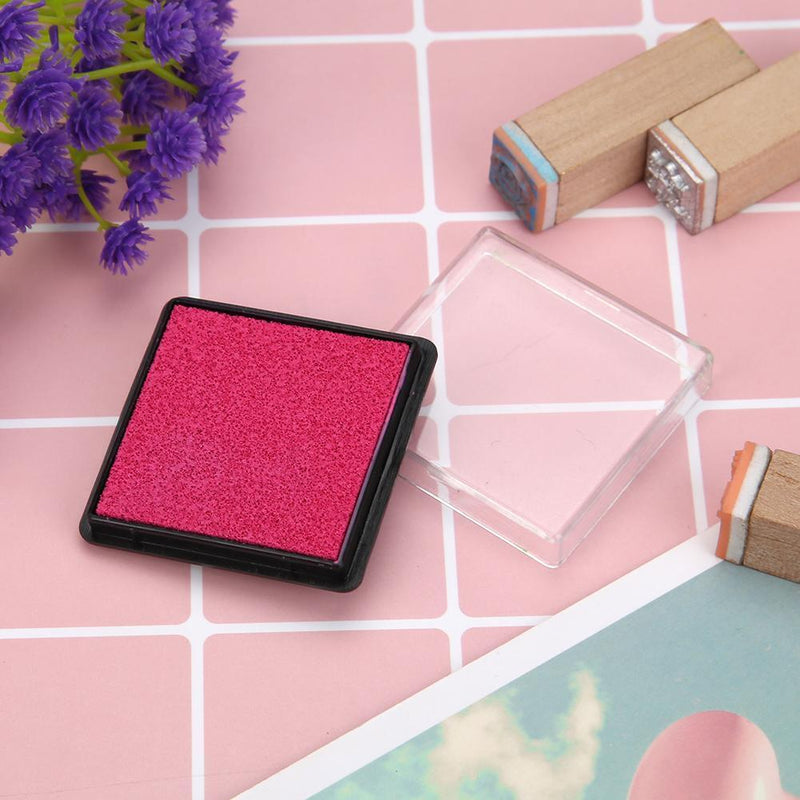 Fingerprint Square Inkpad for DIY Scrapbook Card Paper Craft Stamp (Rose) Newly