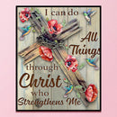 DIY Cross Stitch Full Embroidery Kit Printed Crucifix Word Still Life Art Gift