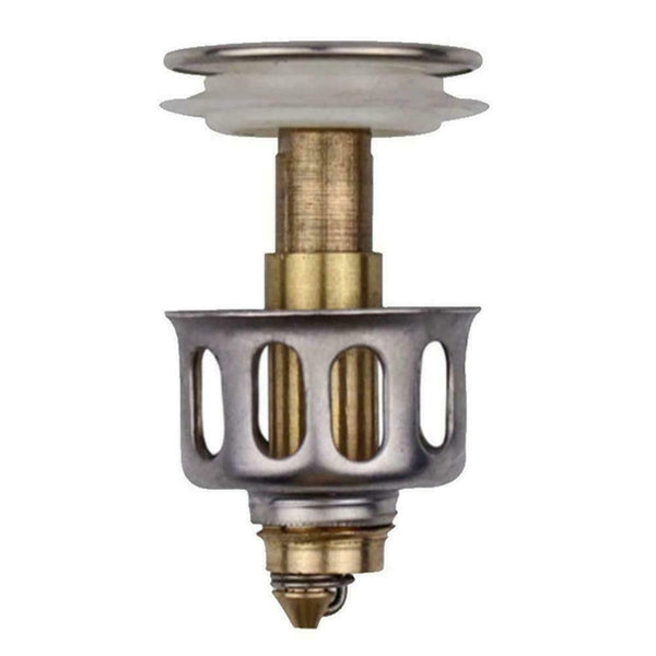 Steel Push Type Bounce Core Universal Wash Basins Up Drain Filters W6Q2