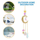 #A Wind Chime Crystal Light Catcher Moon Prism Metal Frame Ball Ornament Gifts