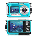 Waterproof Digital Camera 1080P HD 2.4MP Underwater Video Recorder (Blue) Newly