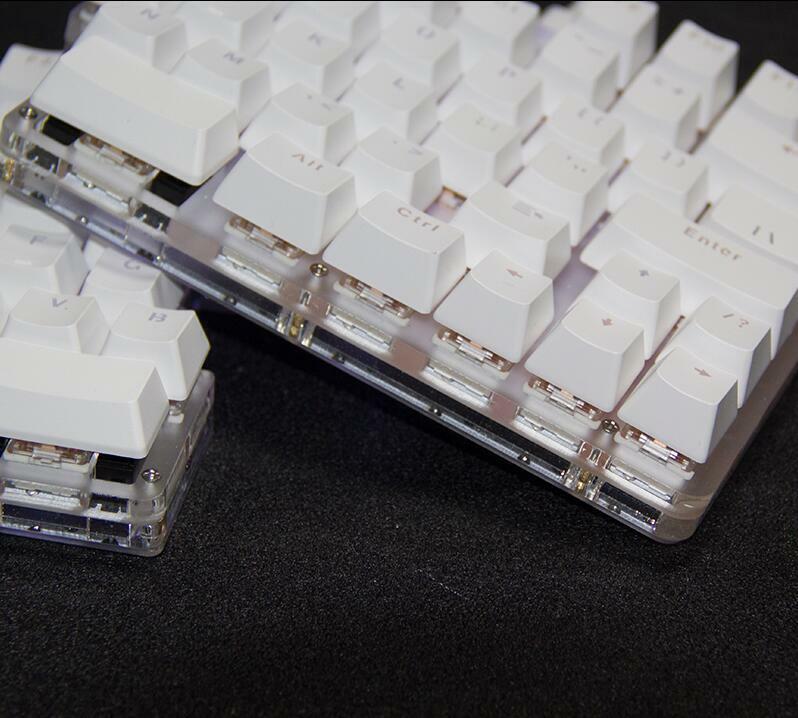 Split Macro Keyboard 78keys White Mechanical Multi- Modes LED Backlight Programm
