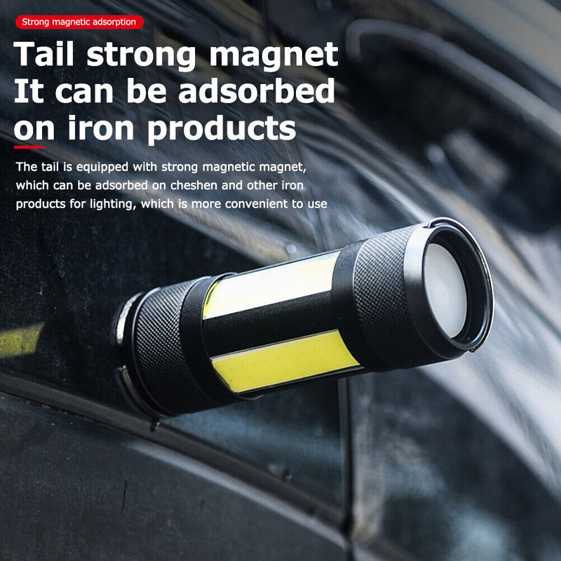 COB Flashlight Multi Function Work Light Rechargeable Portable Flashlight