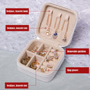 Portable Zipper Jewelry Case Travel Outdoor Ring Necklace Earrings Storage Box