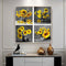 DIY Hand Painted 4 Panel Paint By Numbers Oil Canvas Pictures Sunflower Kit Gift