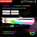 COOLMOON GT8 Horizontal GPU Support Video Card Stand GPU Holder (White)