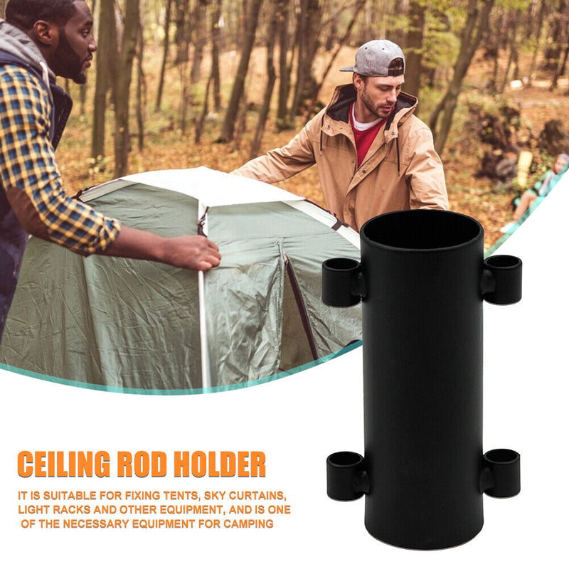 Awning Rod Holder Outdoor Camping Iron Canopy Rod Reinforced Tent Fixed Tub