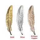 Leaf shape Page markers Book darts Metal Feather Students Stationery Bookmark